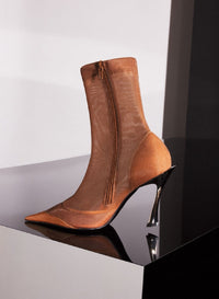 CINNAMON // Cinnamon mesh Fang 95 ankle boots