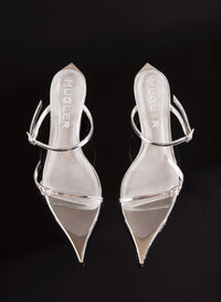 METALLIC LEATHER FANG 55 SANDALS