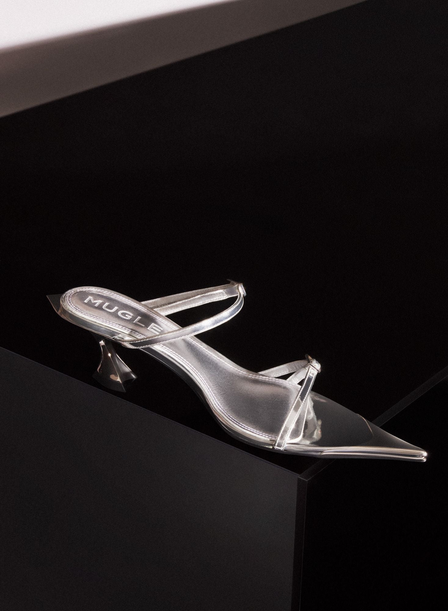 METALLIC LEATHER FANG 55 SANDALS