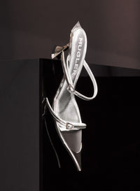 METALLIC LEATHER FANG 55 SANDALS
