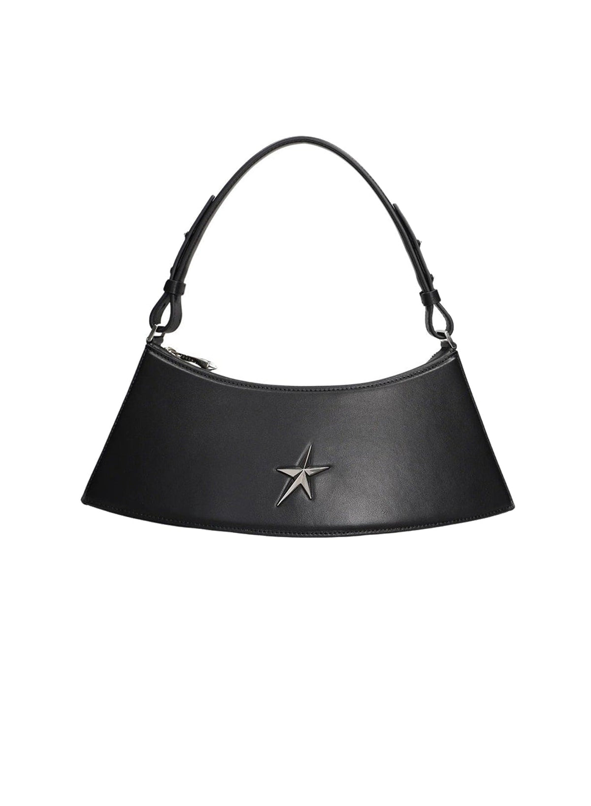BLACK // black leather zenith bag