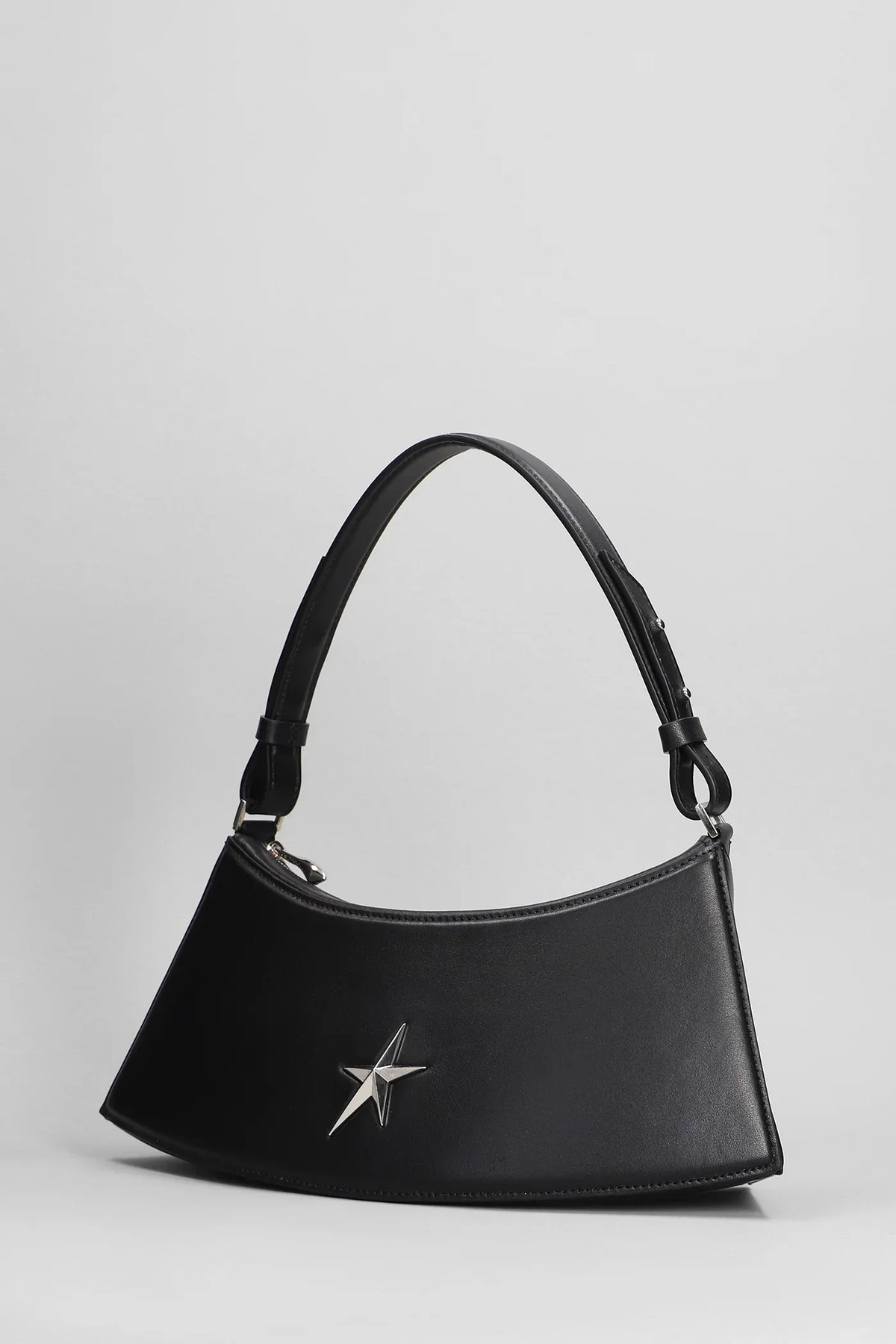 BLACK // black leather zenith bag