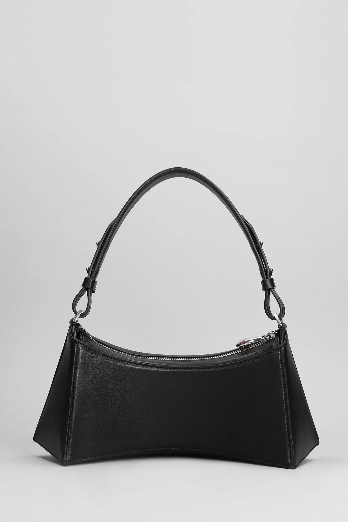 BLACK // black leather zenith bag