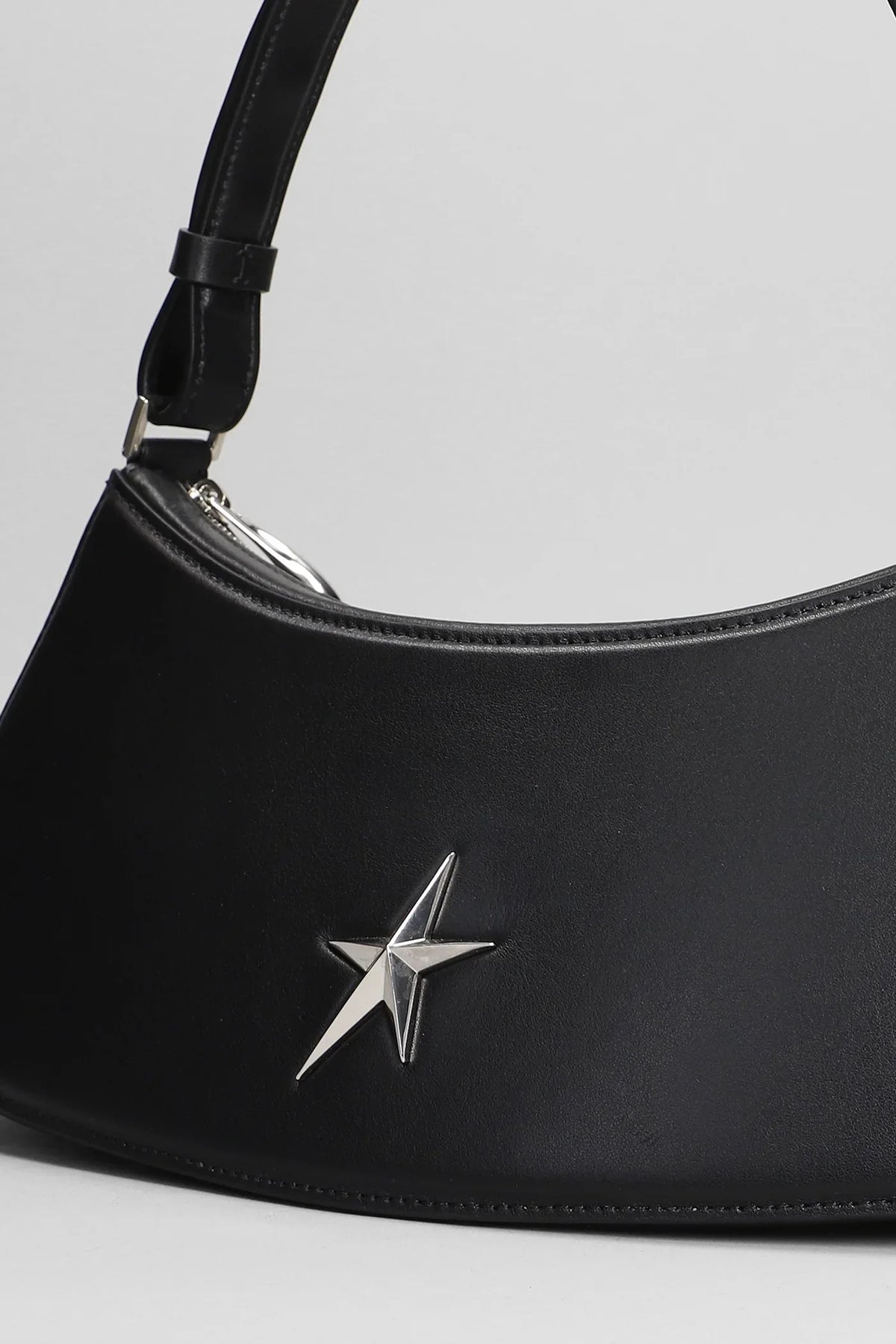 BLACK // black leather zenith bag