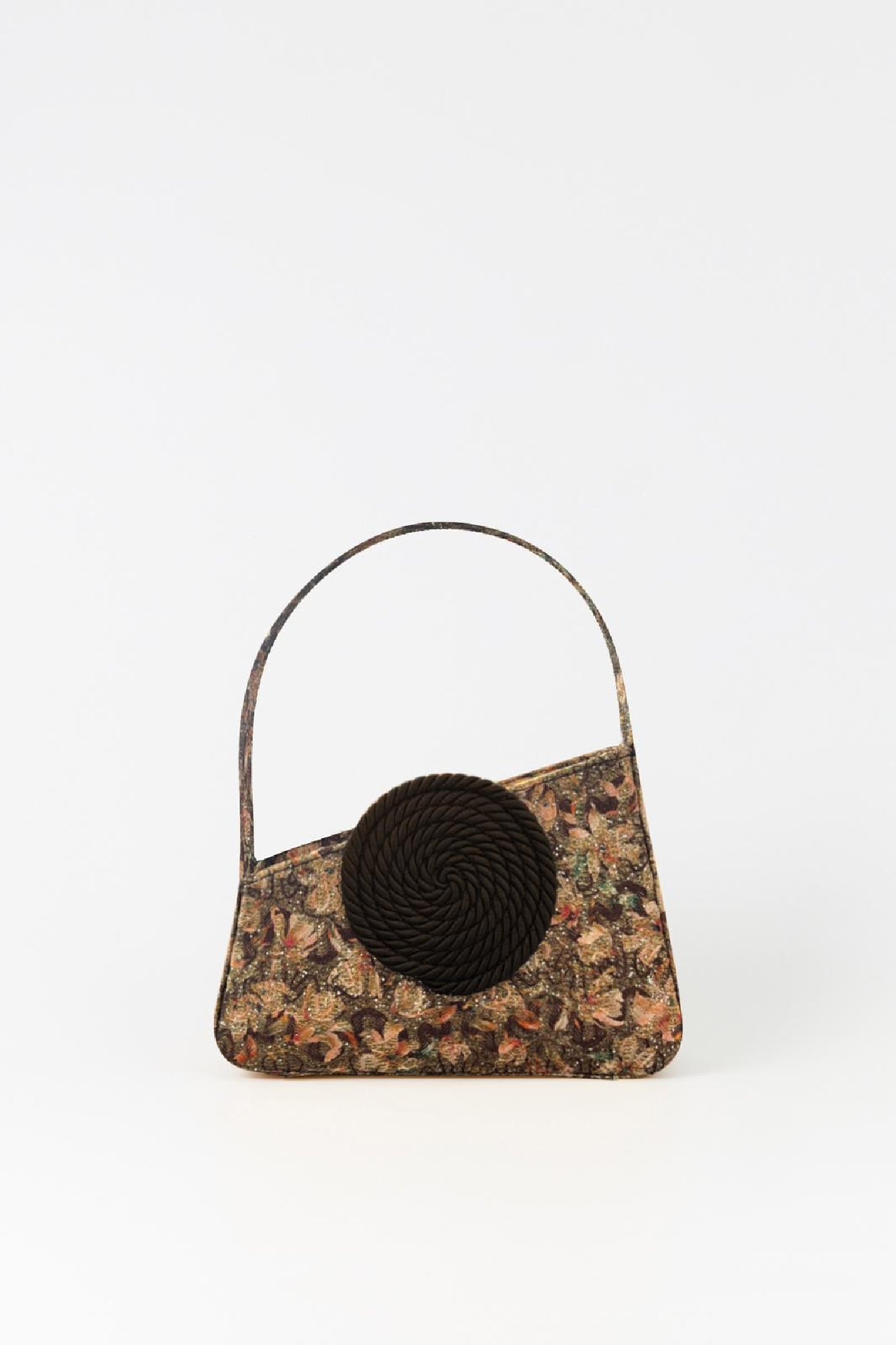 DARK BROWN ALBERT S PASSEMENTERIE GLITTER LILIUM Sac passementerie asymétrique en cuir