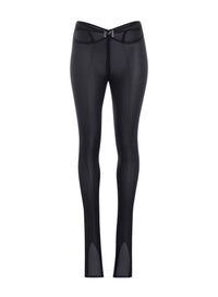 BLACK SHEER M CUT-OUT PANTS