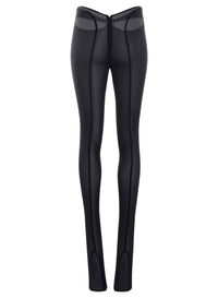 BLACK SHEER M CUT-OUT PANTS