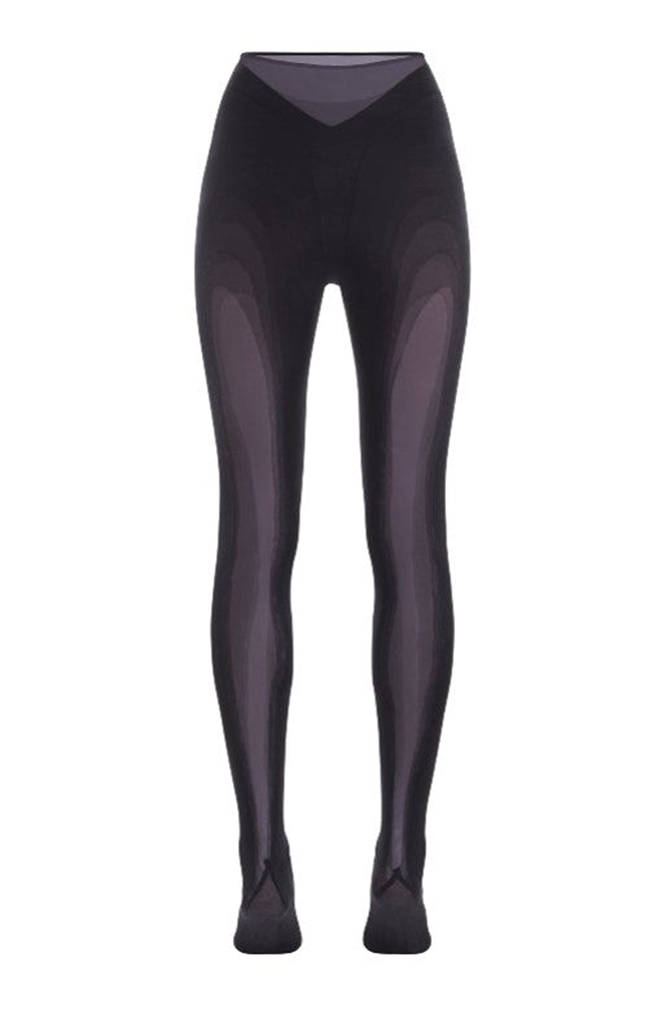 BLACK SHEER MULTI-LAYER LEGGINGS