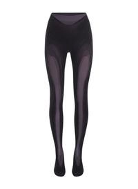 BLACK SHEER MULTI-LAYER LEGGINGS
