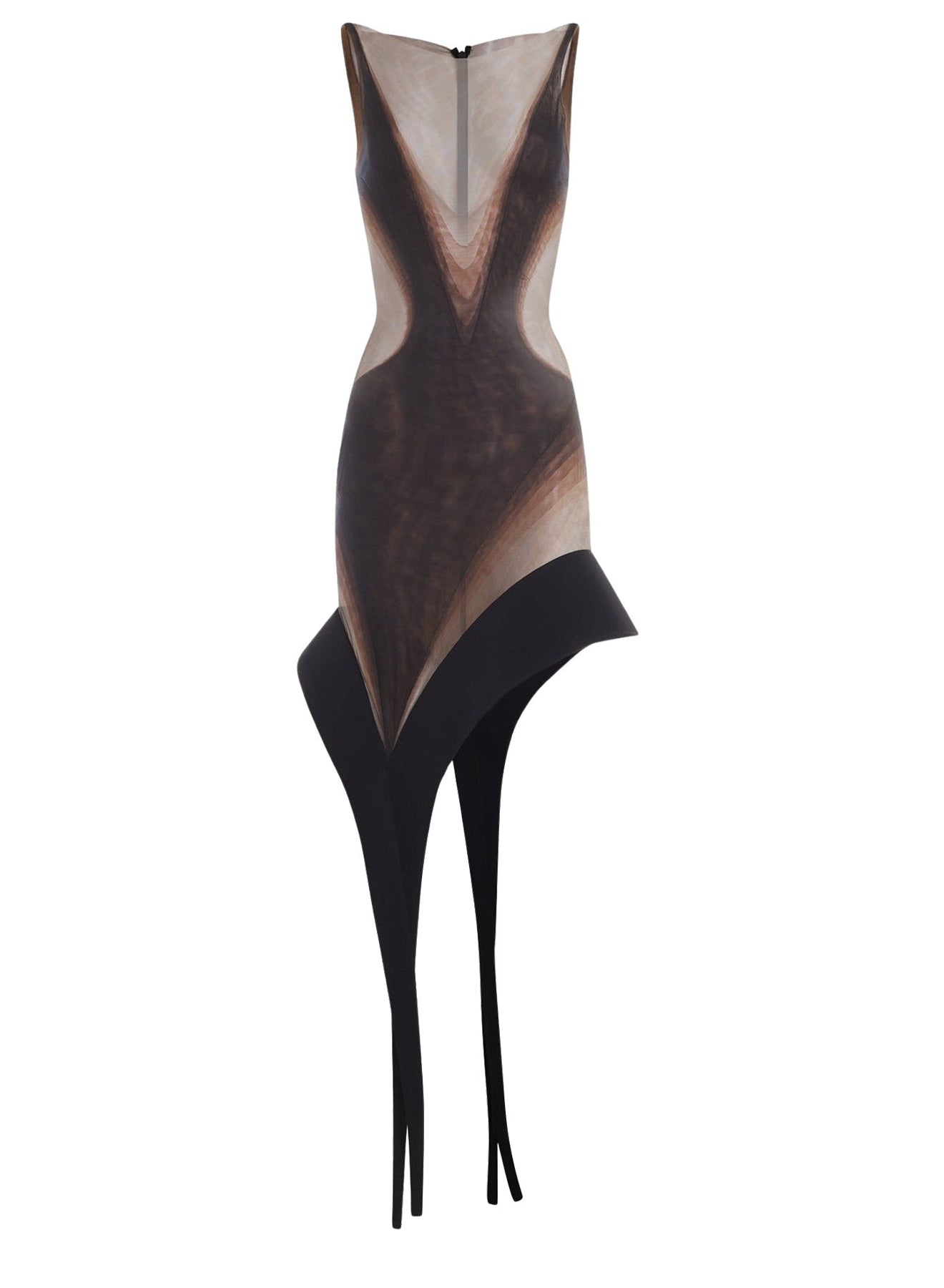 MULTI-LAYER MESH SPIKE DRESS