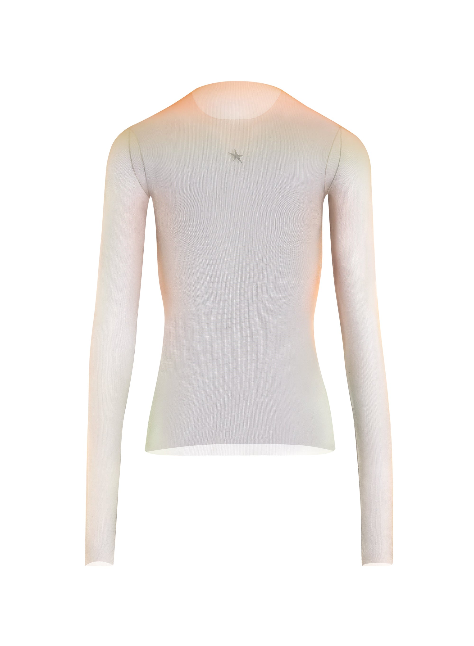 BLACK GRADIENT-EFFECT LONG-SLEEVED TOP