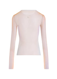 BLACK GRADIENT-EFFECT LONG-SLEEVED TOP