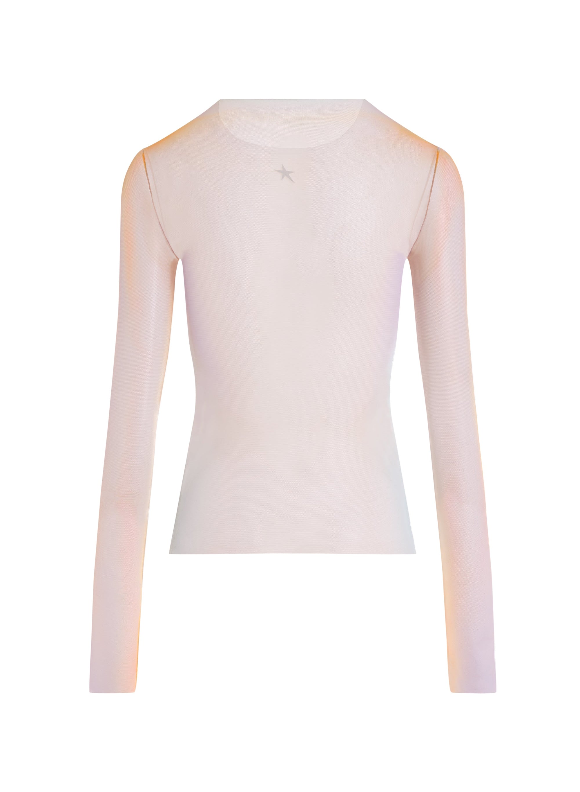 BLACK GRADIENT-EFFECT LONG-SLEEVED TOP