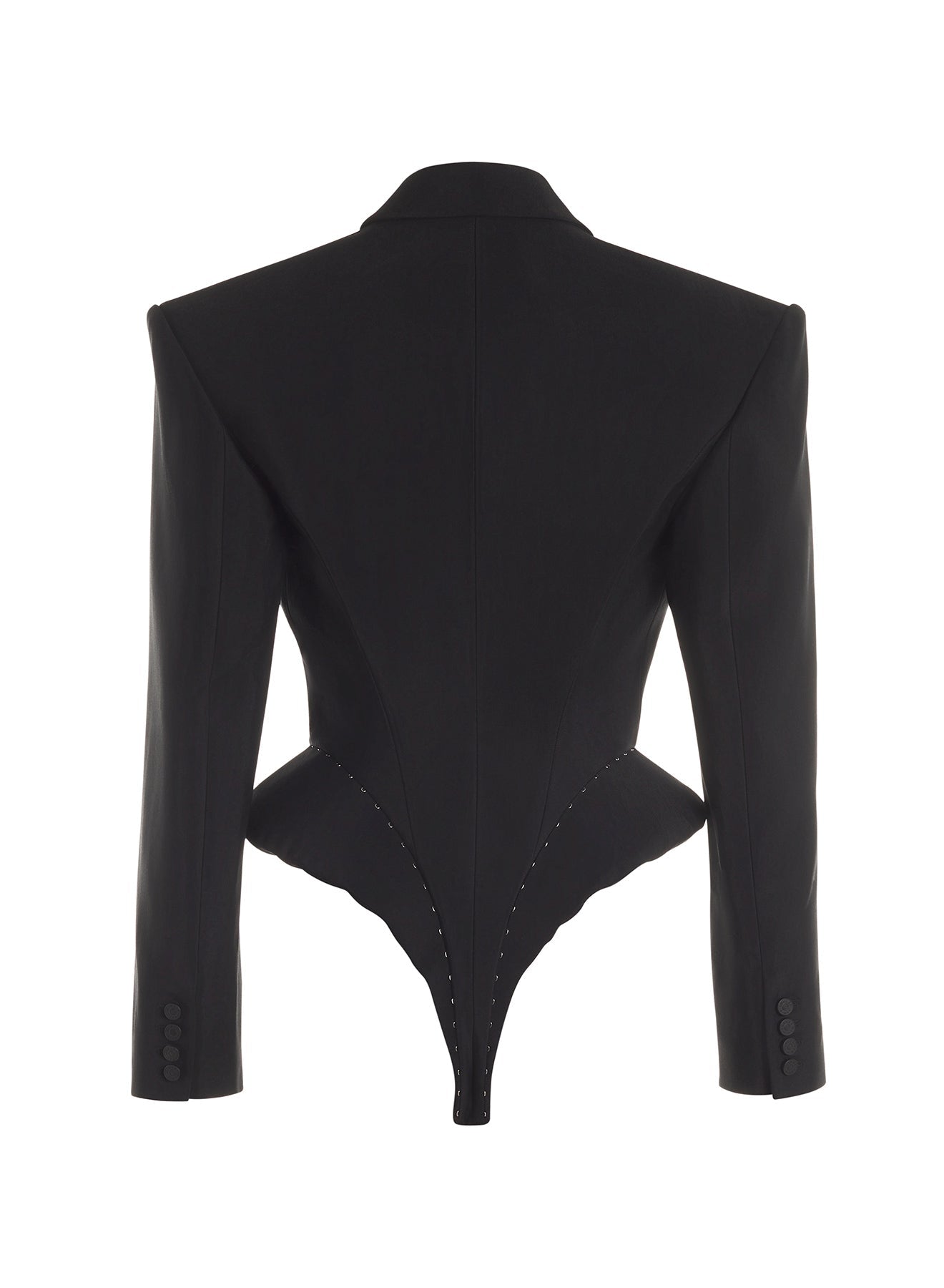 BLACK HOOK & EYE BODYSUIT JACKET