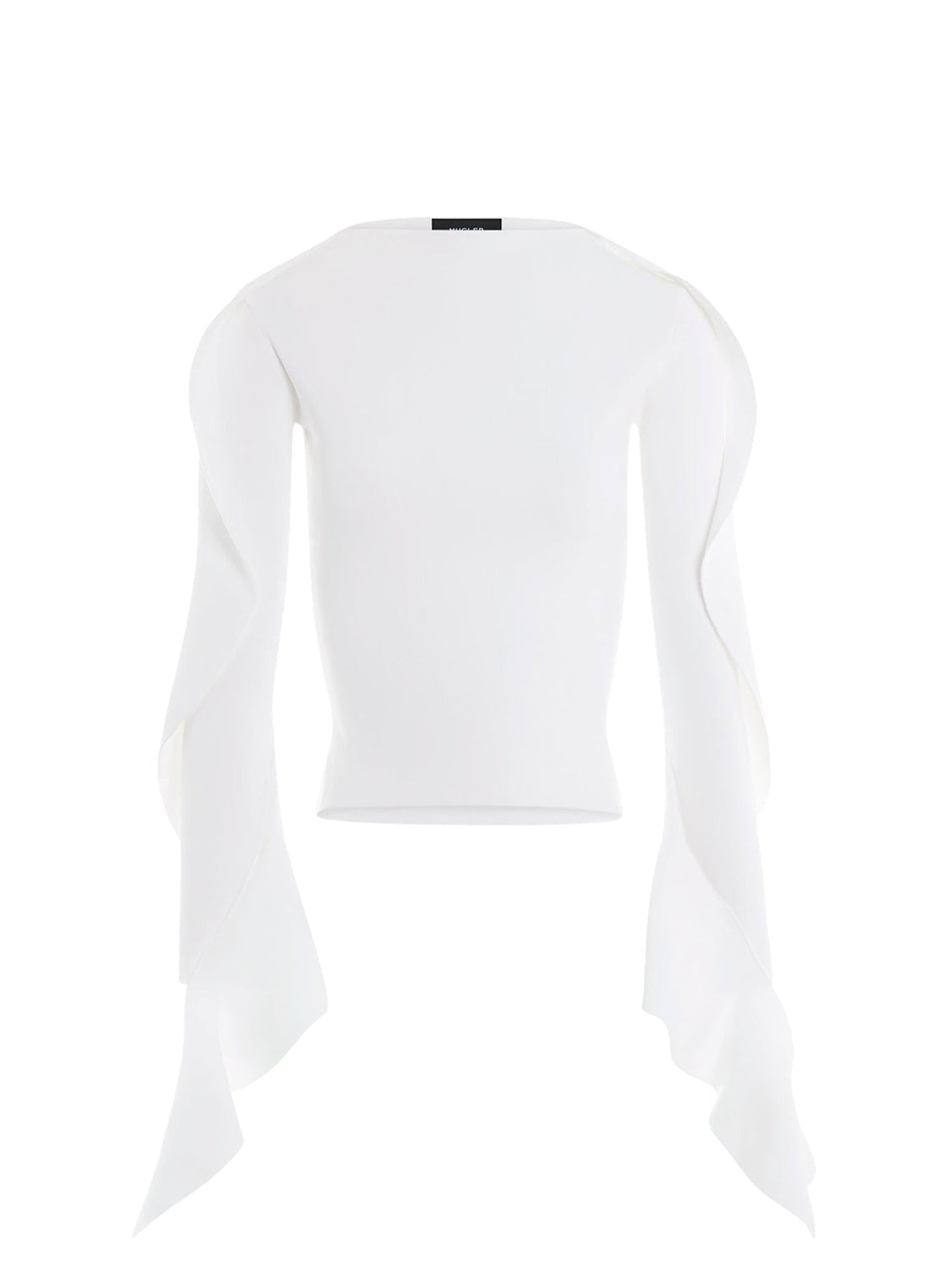 BLACK ASYMMETRIC KNITTED TOP