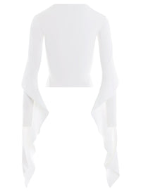 BLACK ASYMMETRIC KNITTED TOP