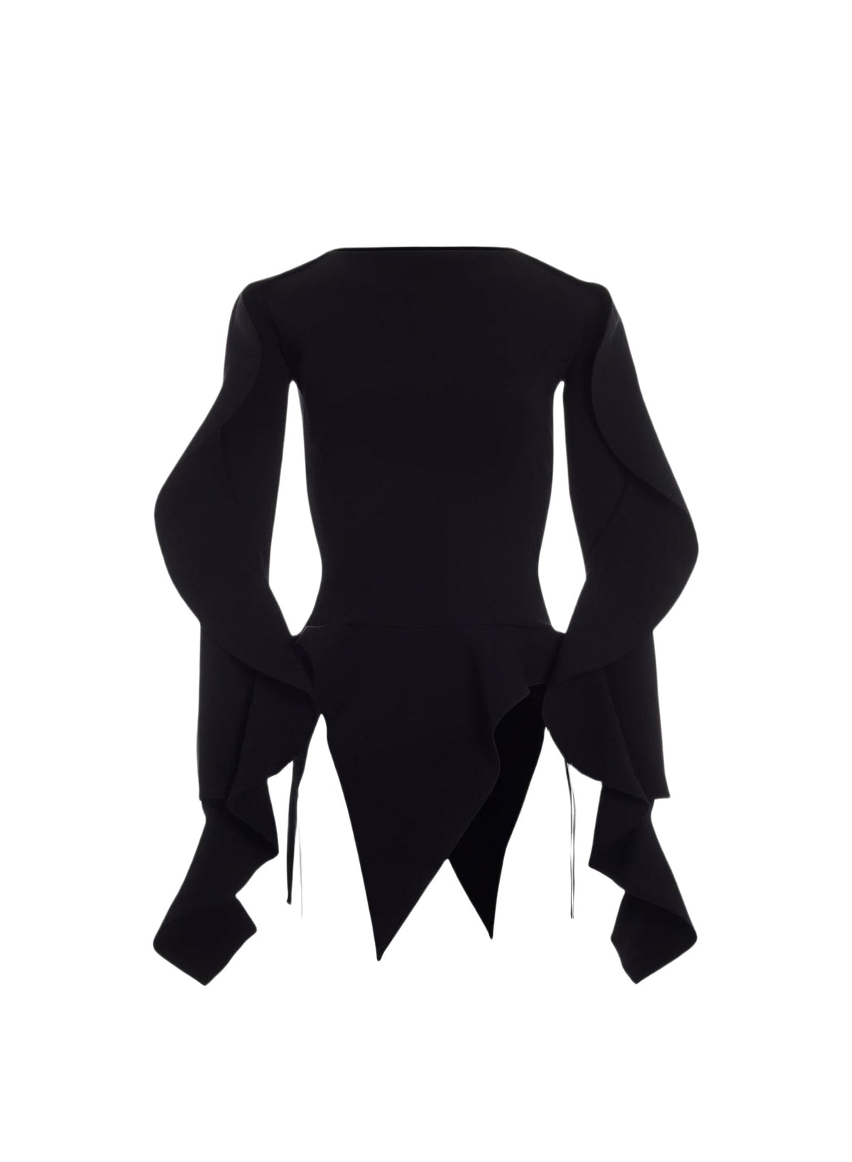 Top asymétrique à col bateau - Black