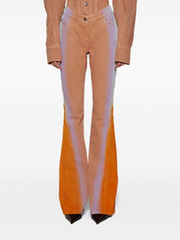 TAN GRADIENT-EFFECT FLARED JEANS