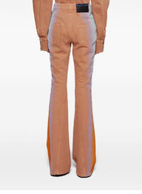 TAN/ ORANGE BLUE LILAC // tan gradient-effect flared jeans