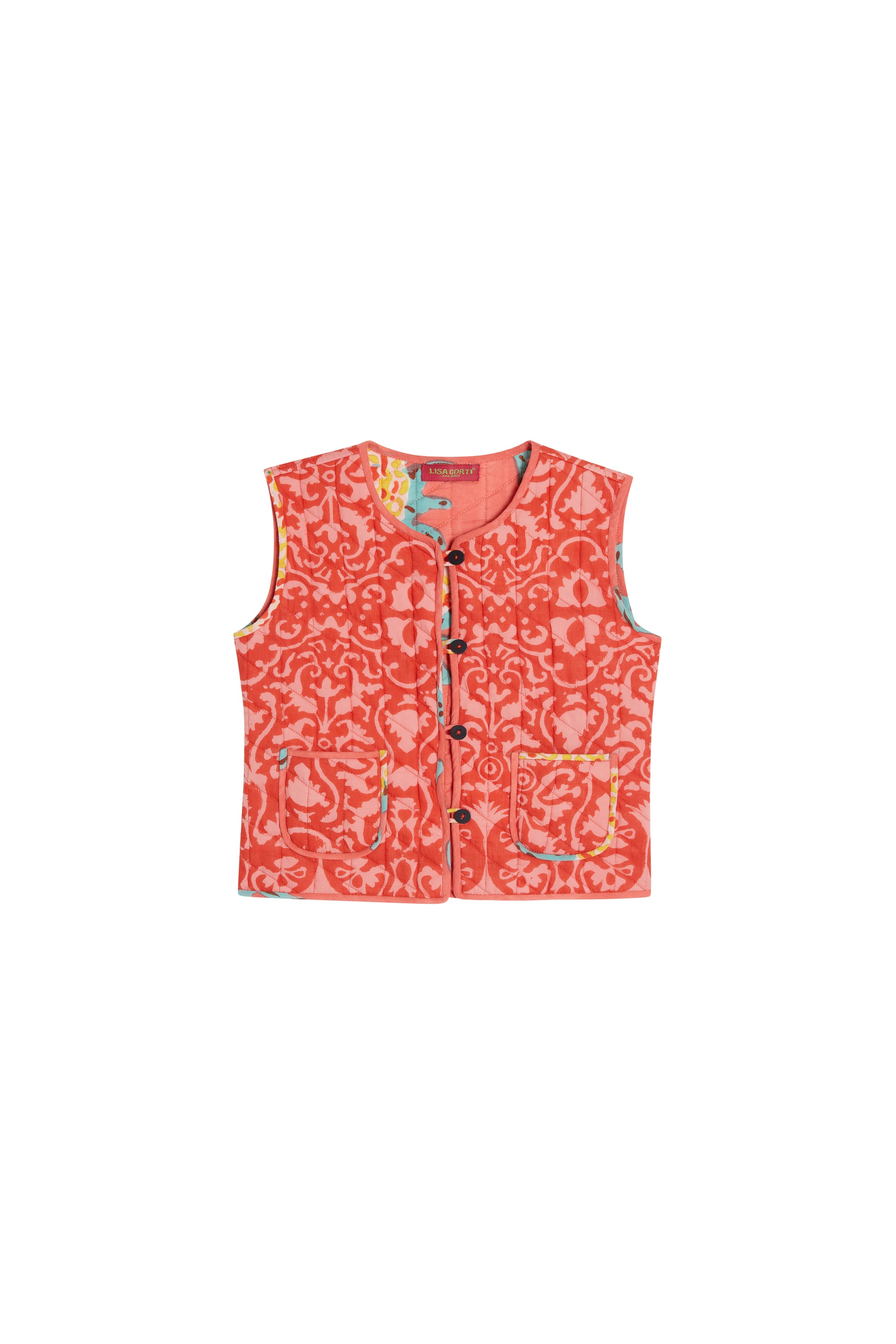 RECO PRIX : 56 // Kids Gilet Damask Design Red