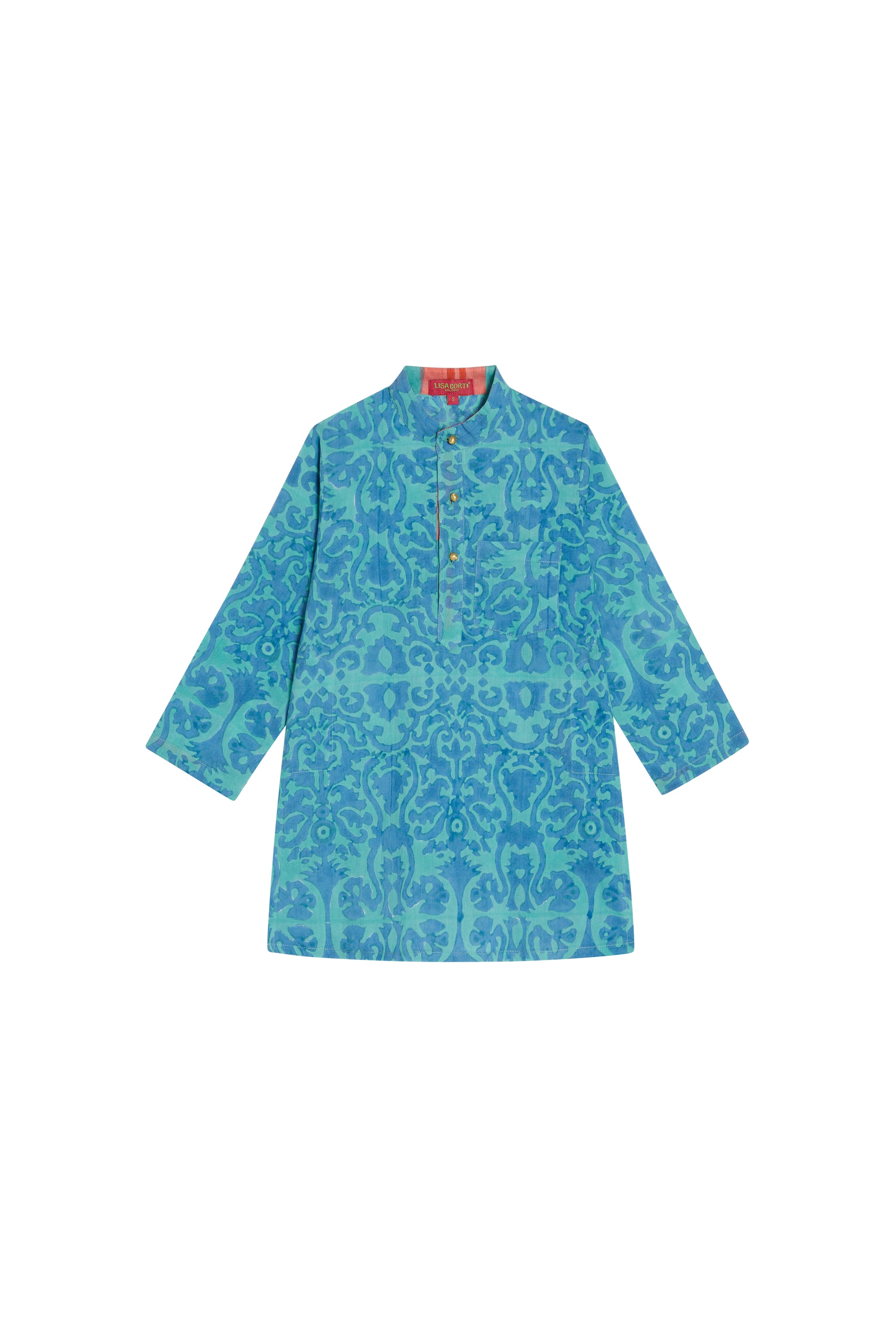 RECO PRIX : 45,5 // Kids Kurta Damask Design Blue