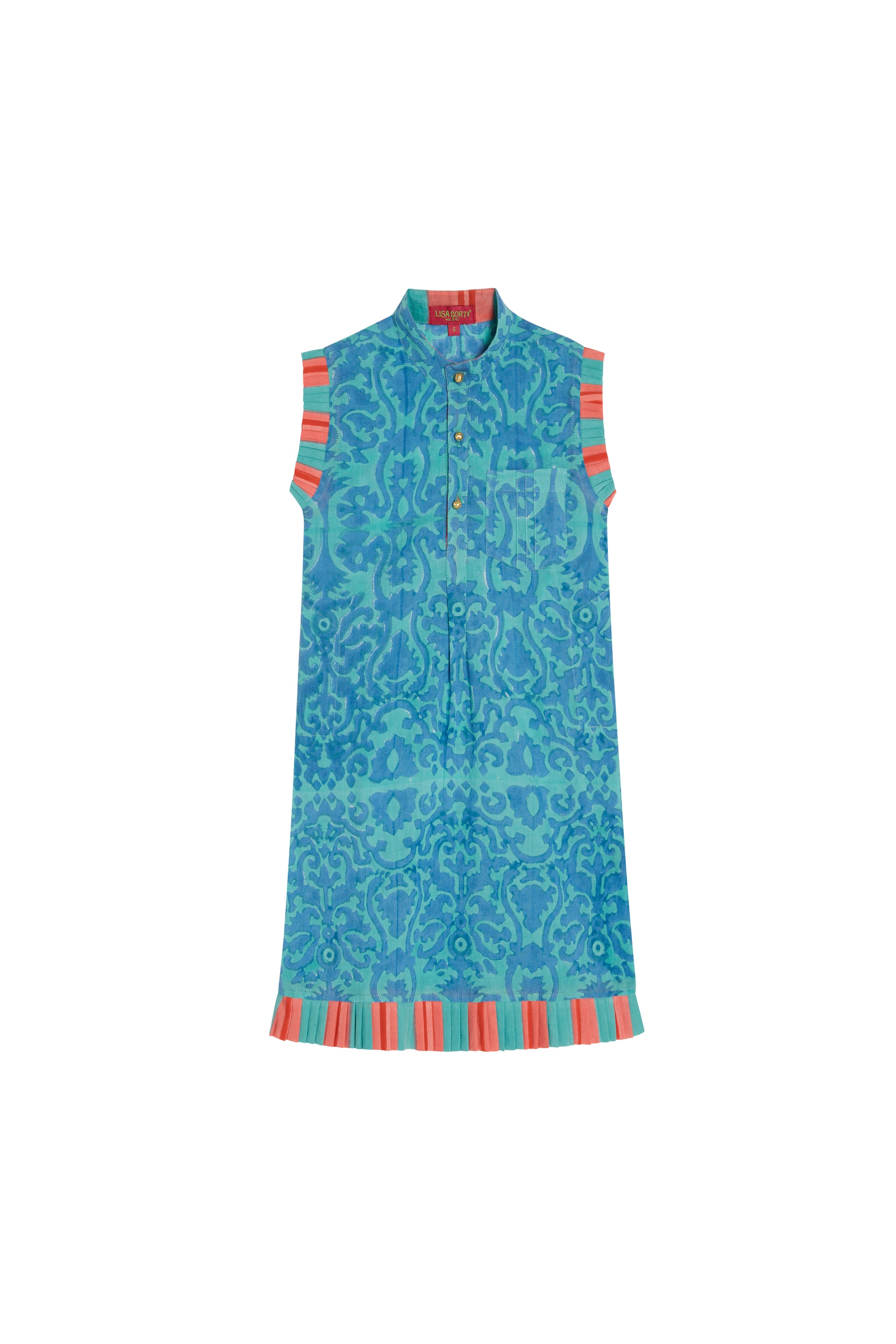 RECO PRIX : 52,5 // Kids Spring Dress Damask Design Blue