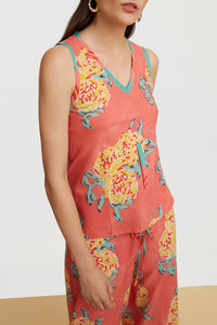 Blouse Banyan en coton - Pink