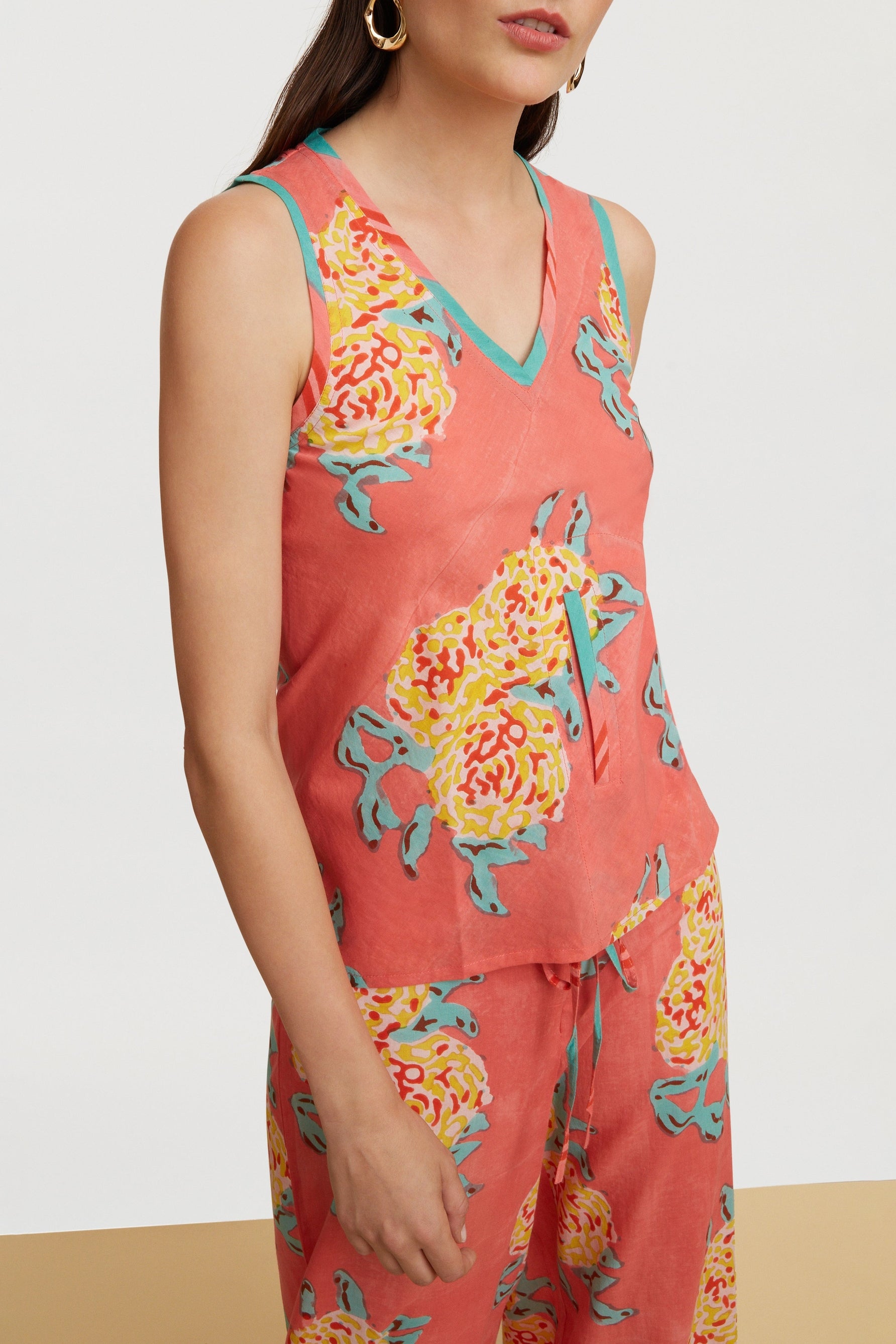 Blouse Banyan en coton - Pink