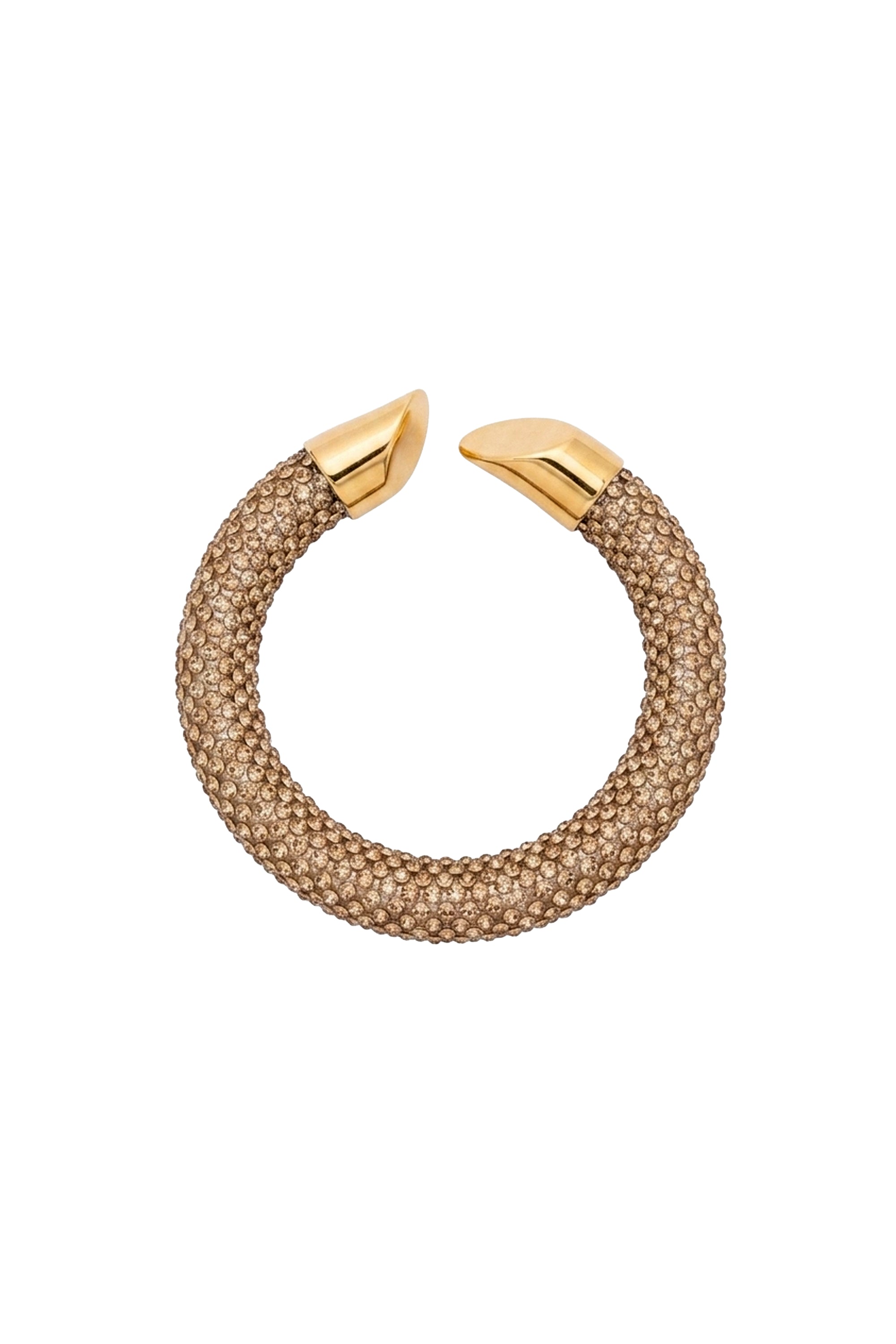 Jonc orné de strass en laiton - Gold & Topaz