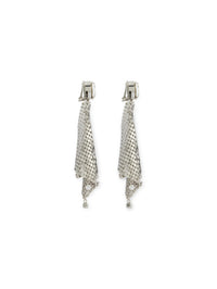 Boucles d'oreilles en cotte de maille avec cristaux - Silver & Crystal