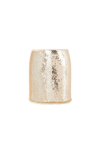 Jupe mi-longue à sequins - New Light Gold