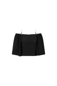 Crop top volanté - Black