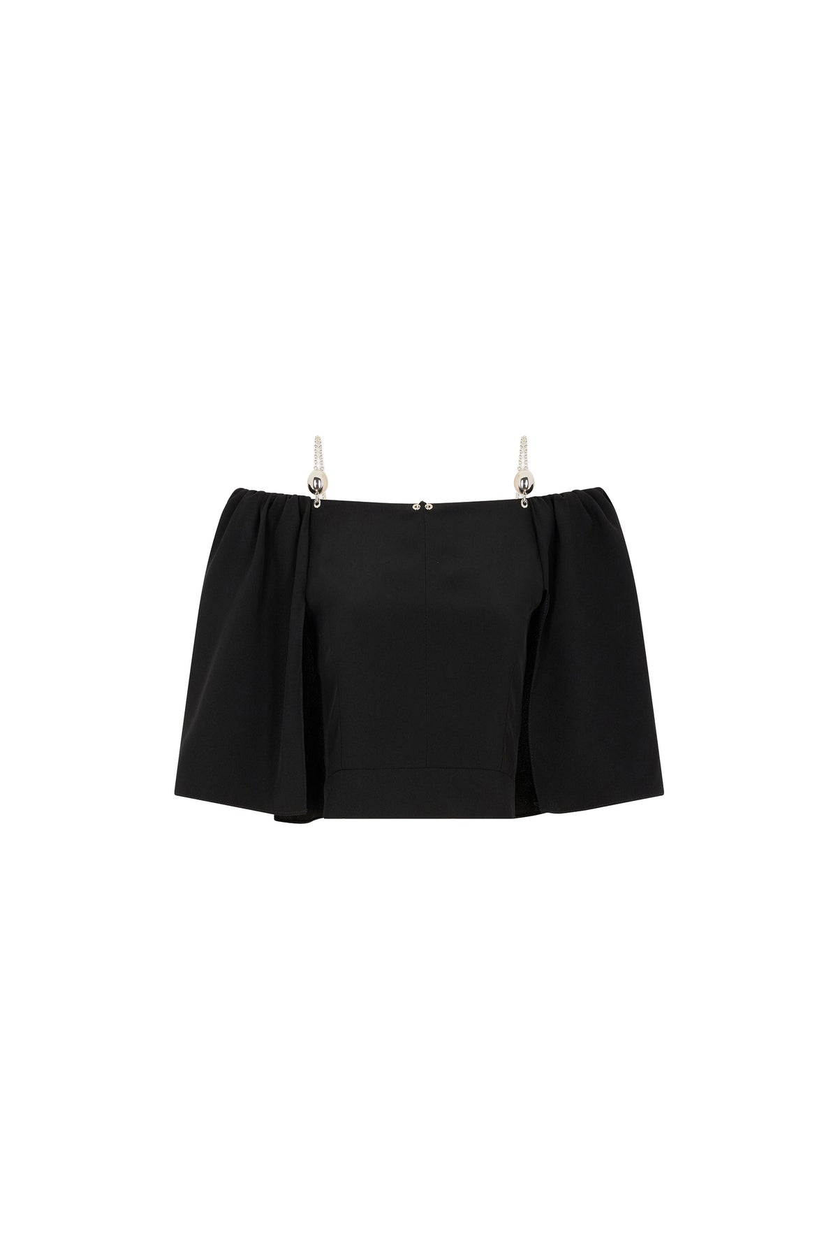 Crop top volanté - Black