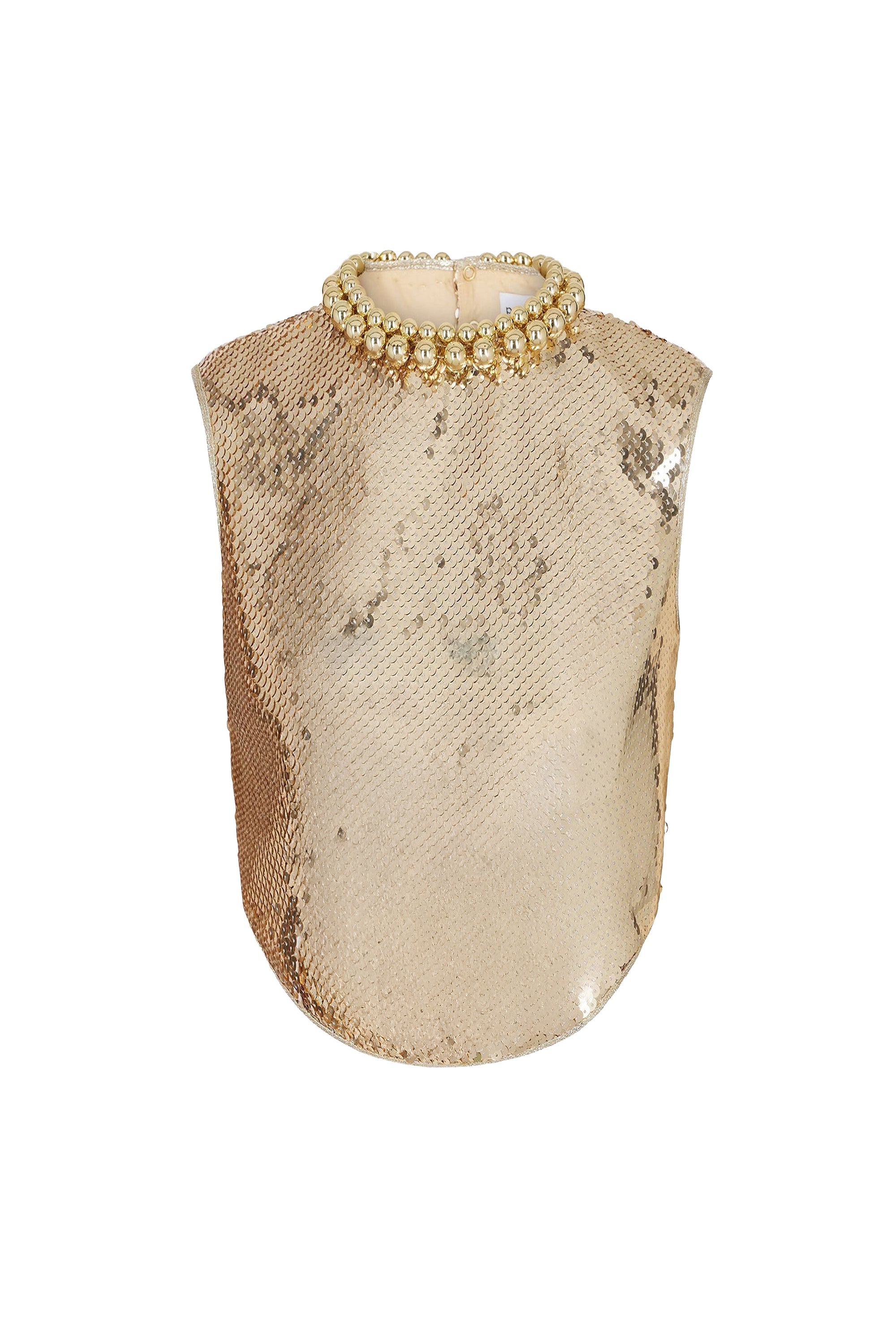 Sequin crop top - New Light Gold