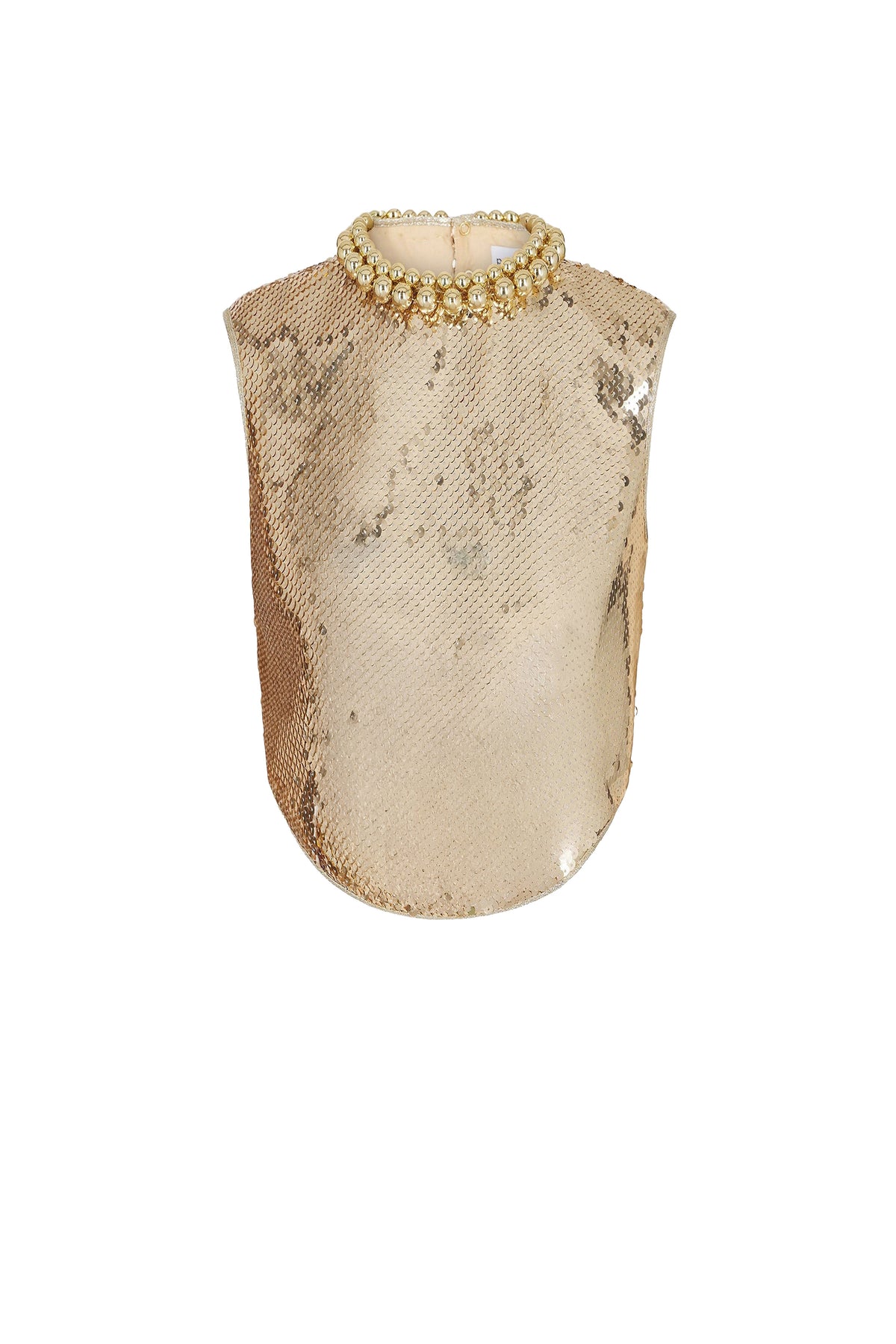 Crop top à sequins - New Light Gold