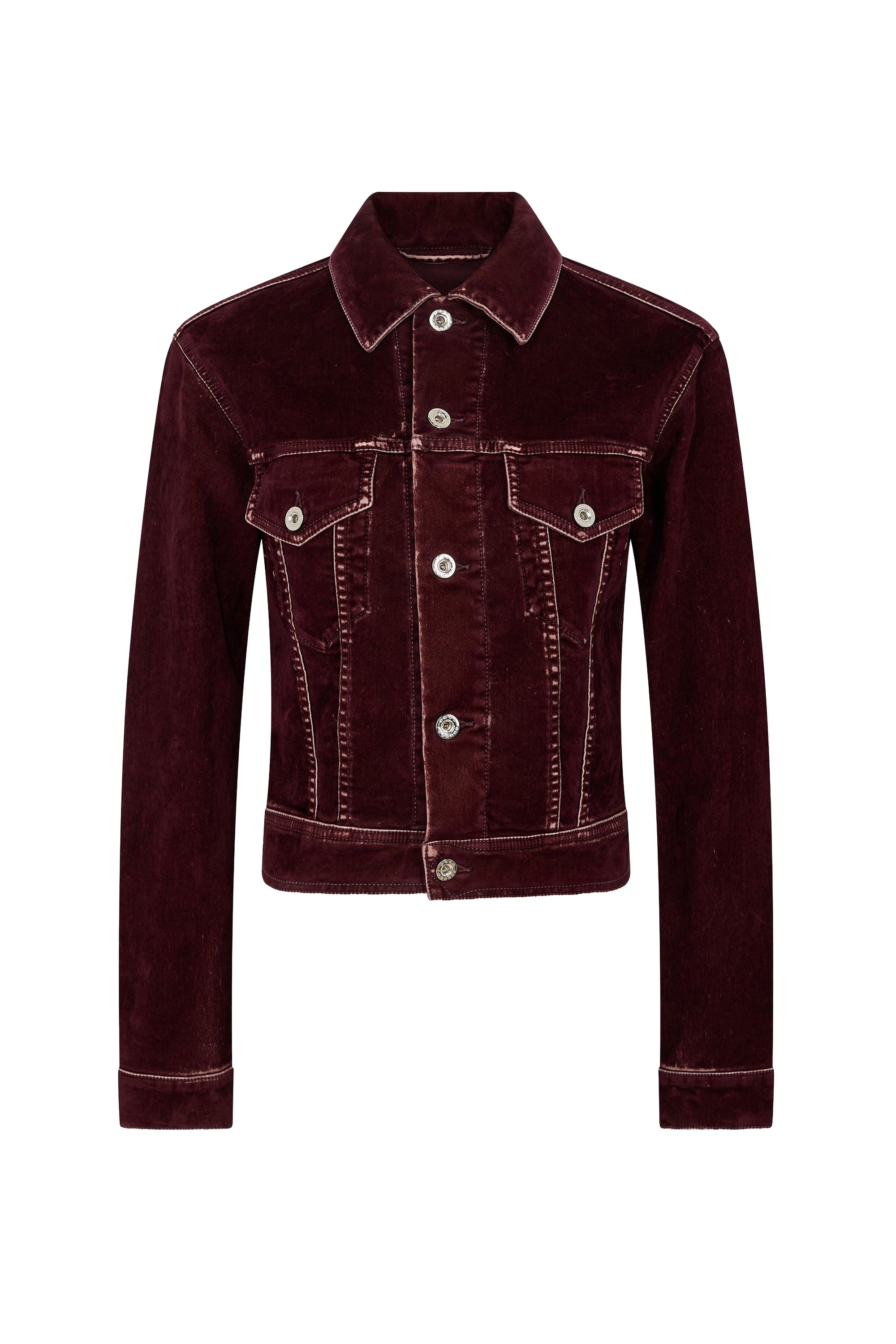 Short velvet jacket - Bordeaux