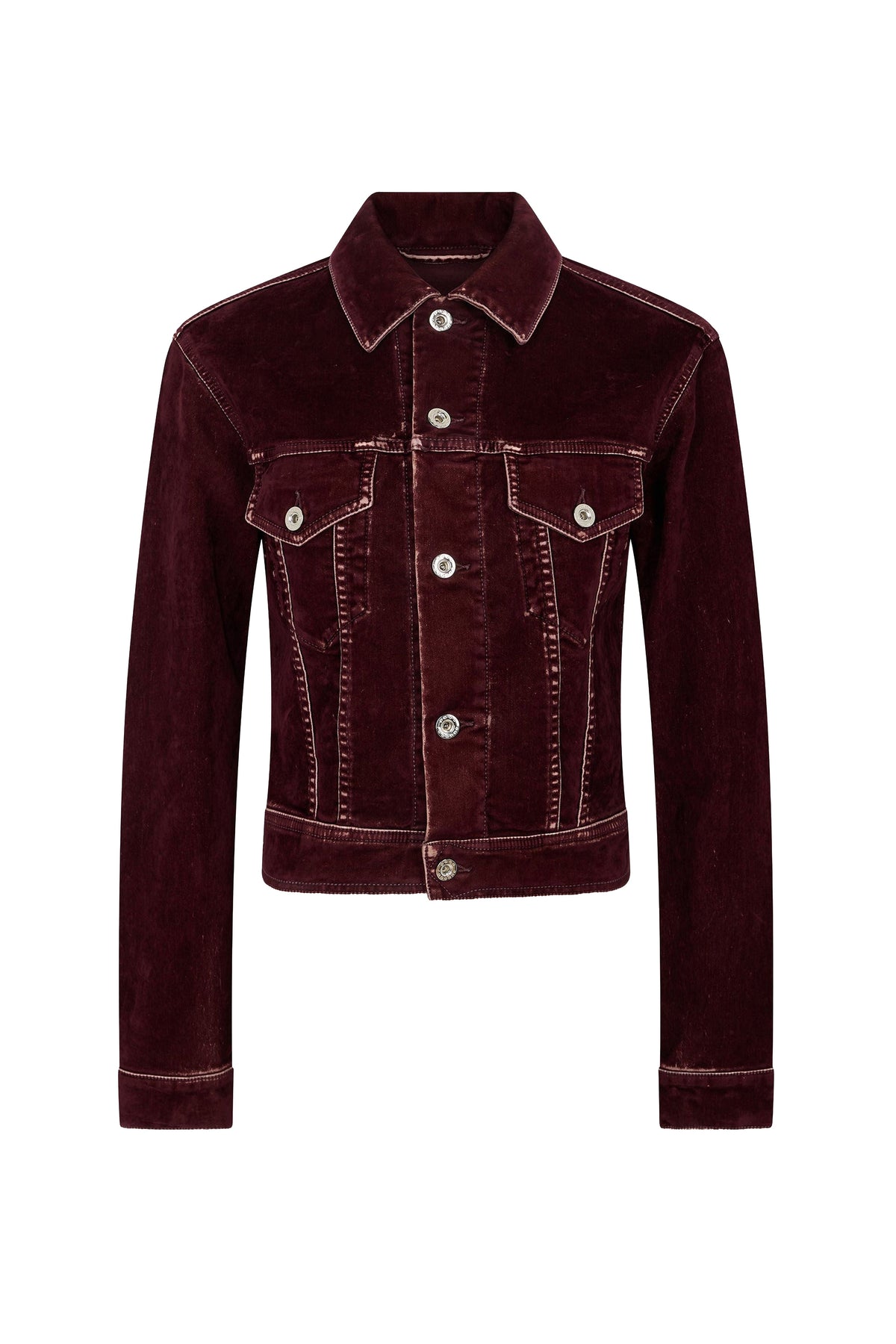 Veste courte en velours - Bordeaux