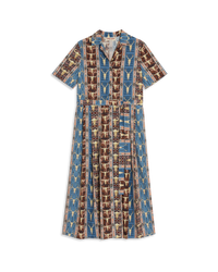 Button midi dress - Brown