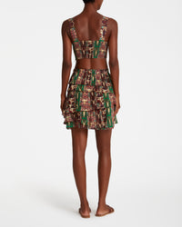 Printed short skirt - Red & Green