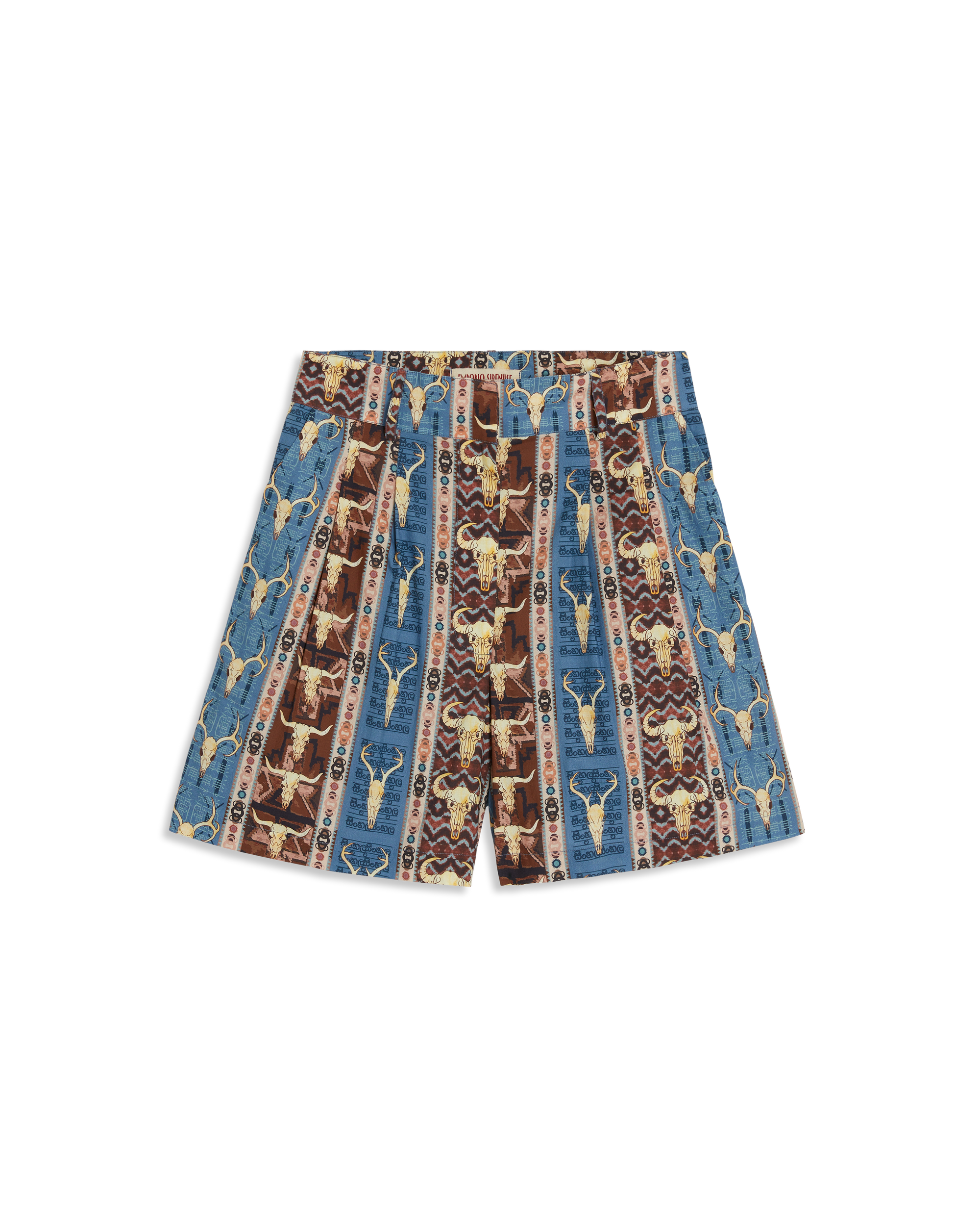 Beatrice print shorts - Brown