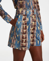 Beatrice print shorts - Brown