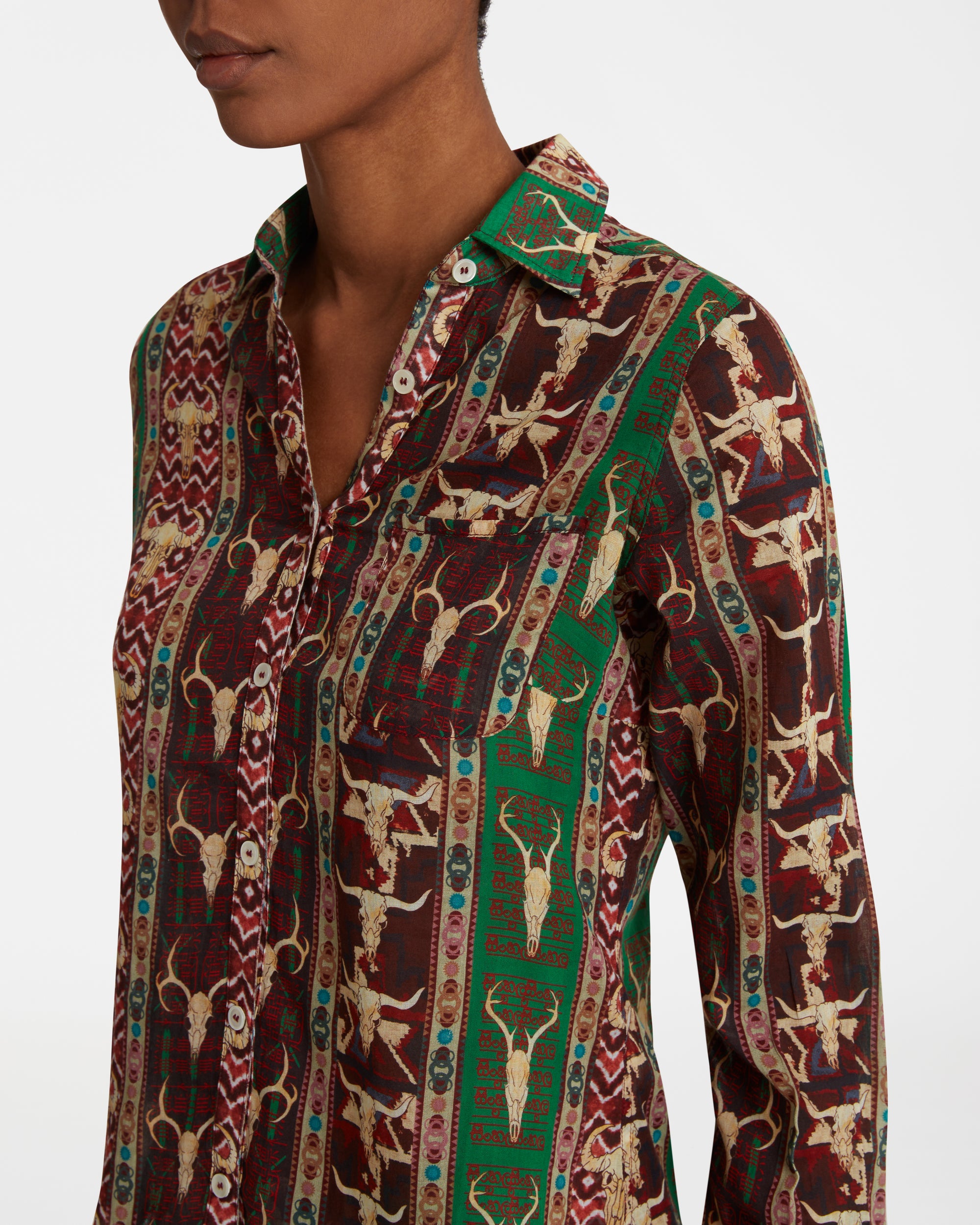 Long-sleeved shirt - Red & Green