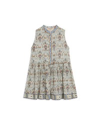Robe courte à boutons - Cream