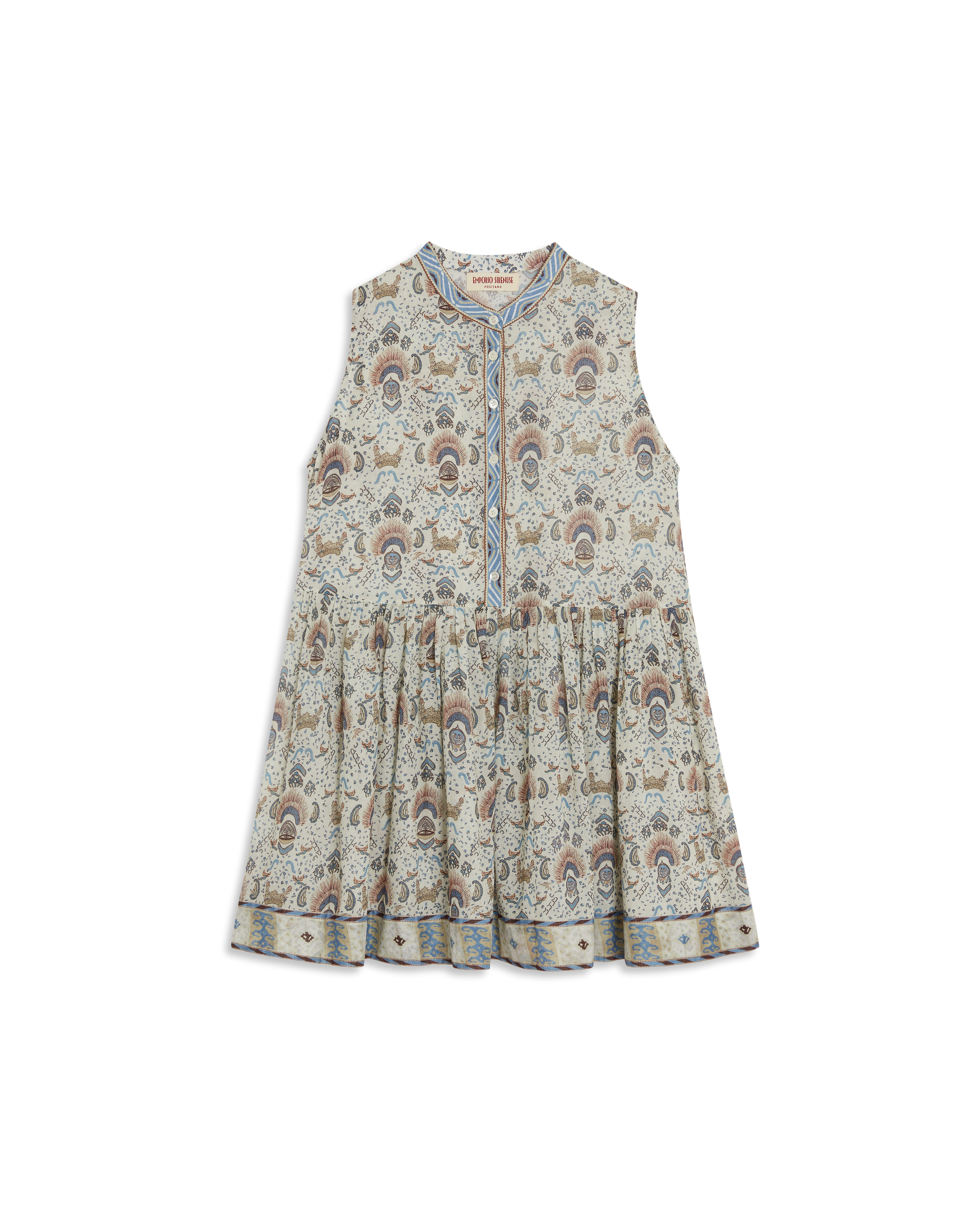 Robe courte à boutons - Cream