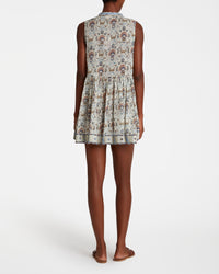 Robe courte à boutons - Cream