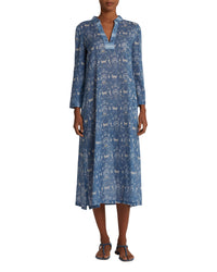 Caftan long à imprimé - Blue