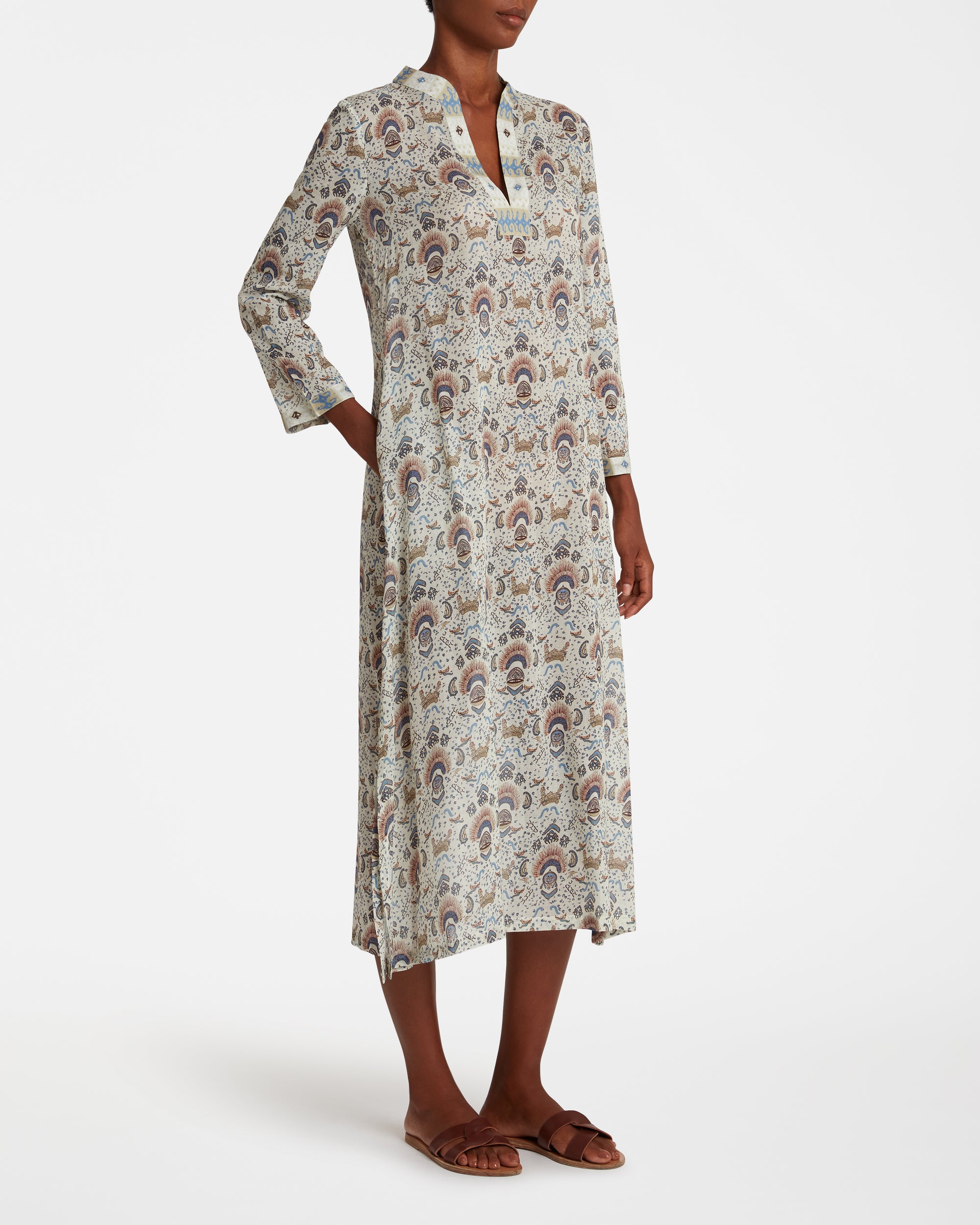 Long Caftan - Cream
