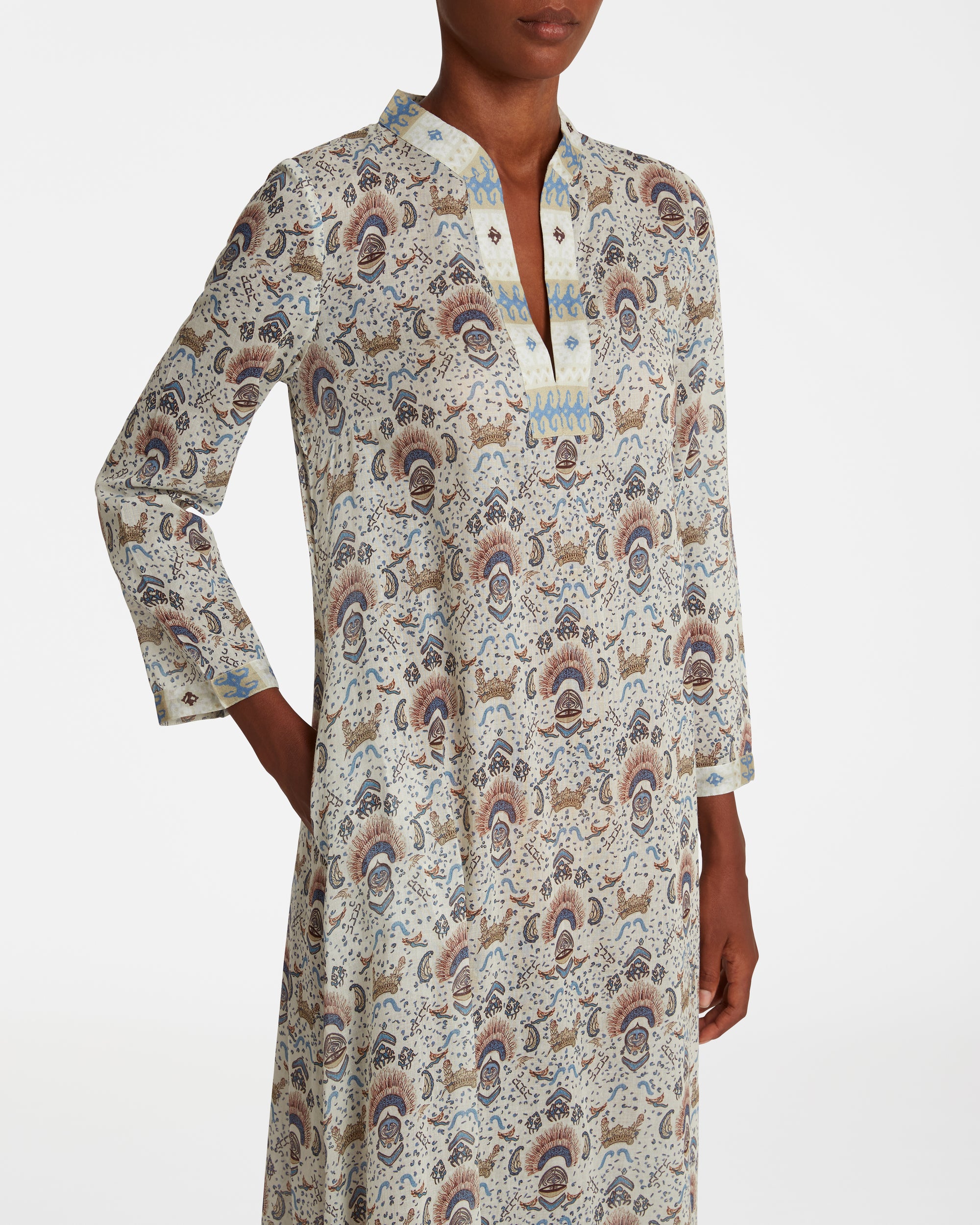Long Caftan - Cream