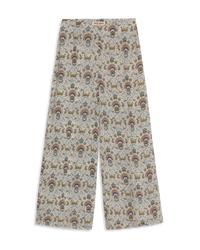 Printed flowing trousers - Cream