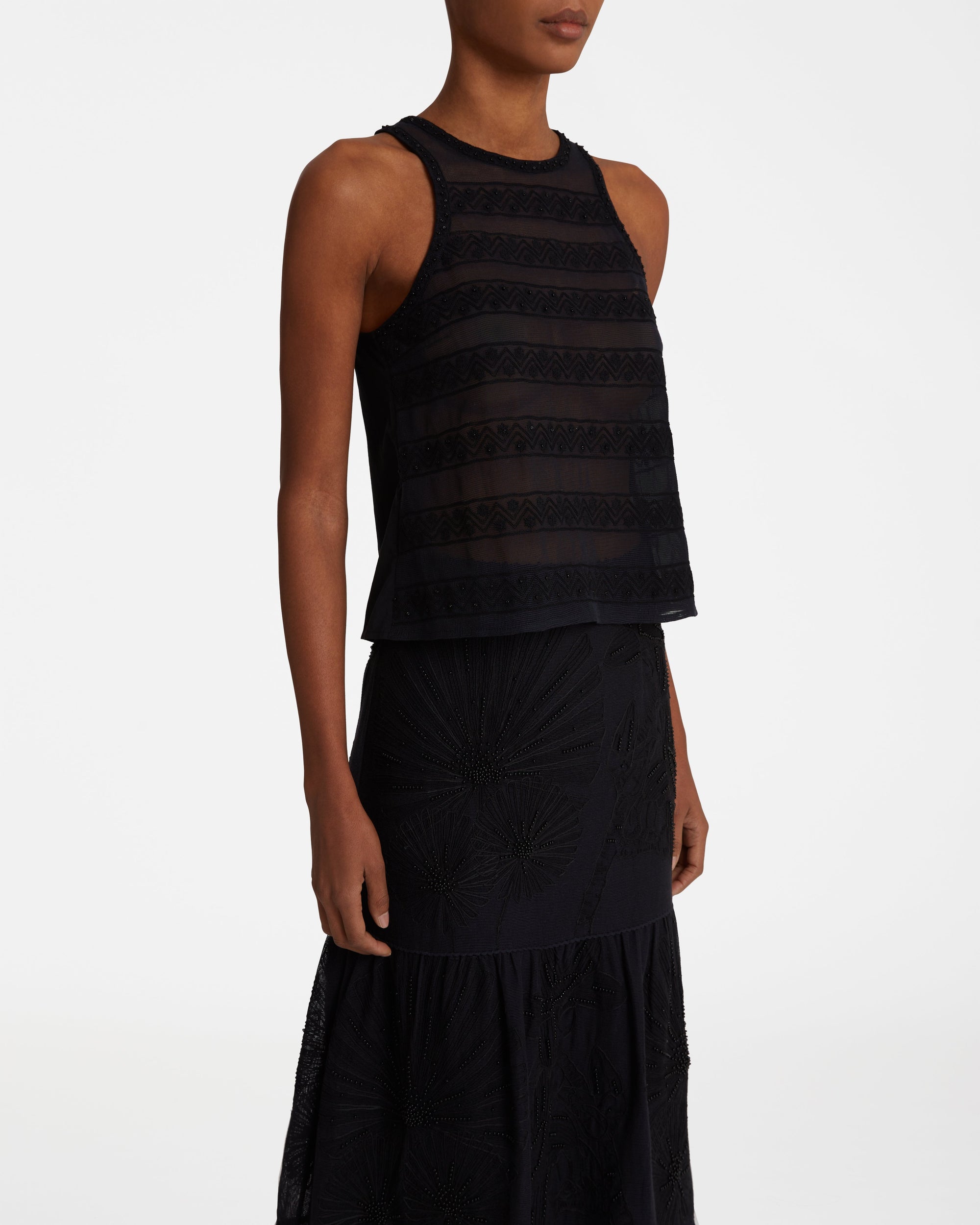 Débardeur Pilar en tulle - Black